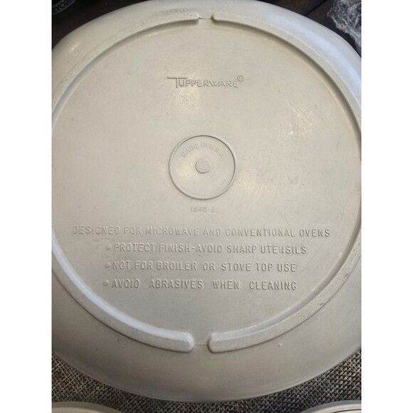 Rare VINTAGE 6 Piece Set Tupperware  Ovenworks Microwave/Oven Safe Beige - Picture 5 of 11